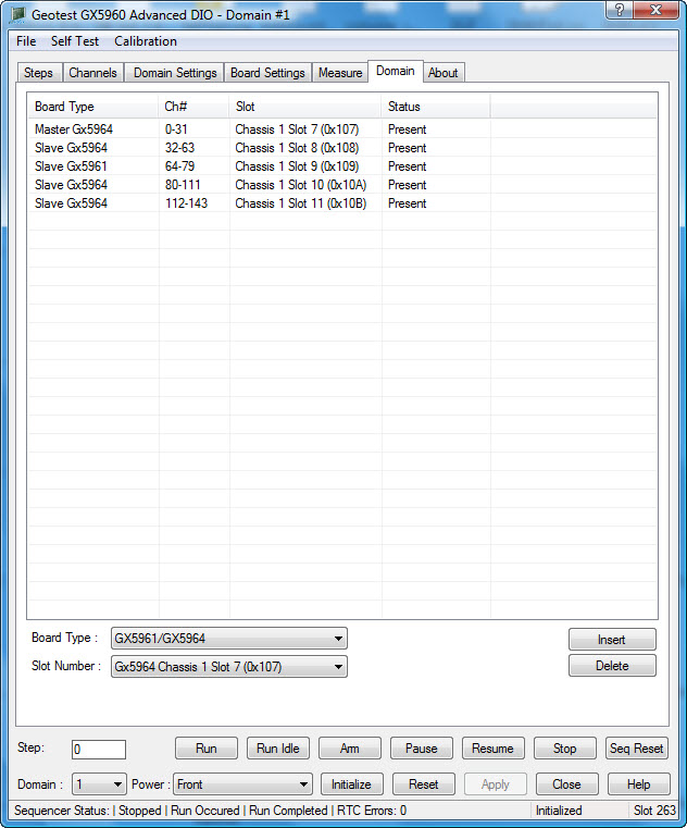 GtDio6x Panel Domain Configuration Page